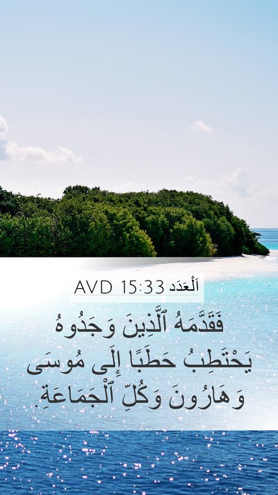 اَلْعَدَد 15:33 AVD Mobile Phone Wallpaper - فَقَدَّمَهُ ٱلَّذِينَ - Mobile Bible Verse Wallpaper