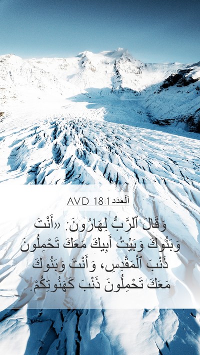اَلْعَدَد 18:1 AVD Mobile Phone Wallpaper - وَقَالَ ٱلرَّبُّ - Mobile Bible Verse Wallpaper