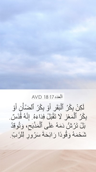اَلْعَدَد 18:17 AVD Bible Verse Image