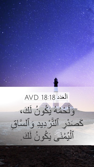 اَلْعَدَد 18:18 AVD Mobile Phone Wallpaper - وَلَحْمُهُ يَكُونُ لَكَ، - Mobile Bible Verse Wallpaper