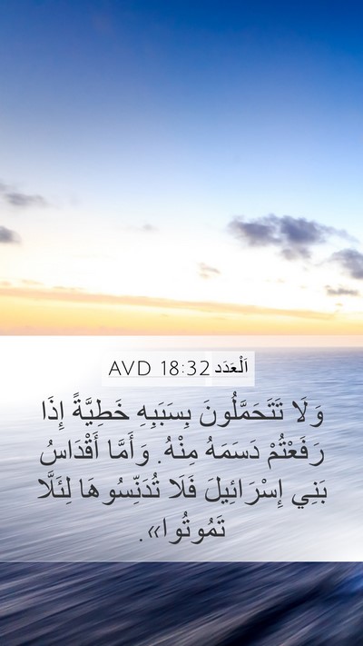 اَلْعَدَد 18:32 AVD Mobile Phone Wallpaper - وَلَا تَتَحَمَّلُونَ - Mobile Bible Verse Wallpaper