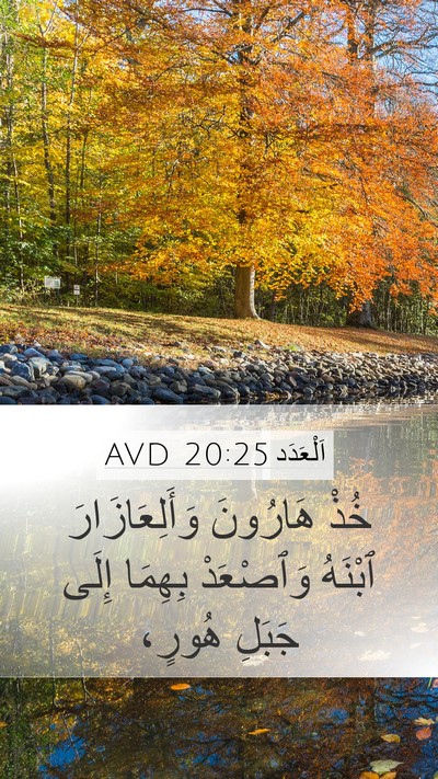 اَلْعَدَد 20:25 AVD Mobile Phone Wallpaper - خُذْ هَارُونَ - Mobile Bible Verse Wallpaper