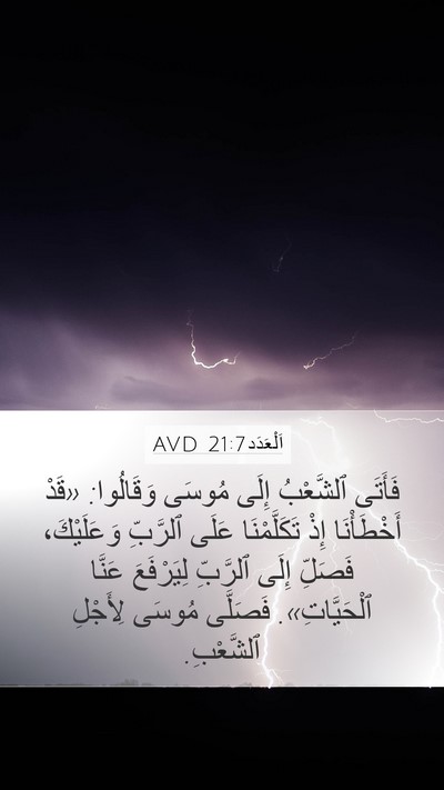 اَلْعَدَد 21:7 AVD Bible Verse Image