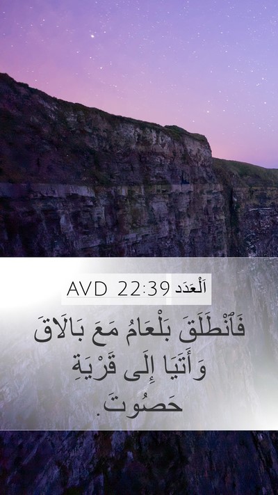 اَلْعَدَد 22:39 AVD Mobile Phone Wallpaper - فَٱنْطَلَقَ بَلْعَامُ - Mobile Bible Verse Wallpaper
