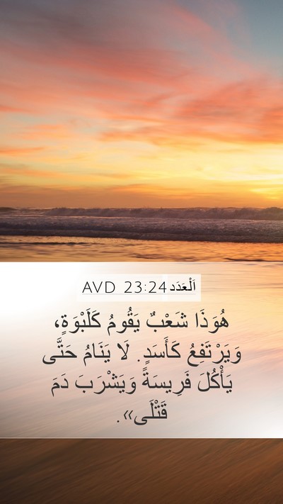 اَلْعَدَد 23:24 AVD Bible Verse Image