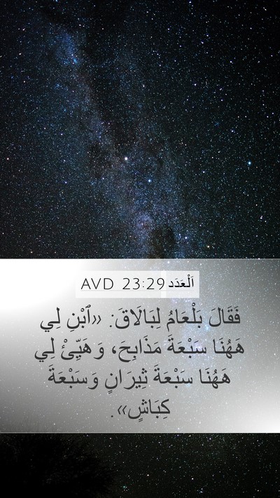 اَلْعَدَد 23:29 AVD Bible Verse Image