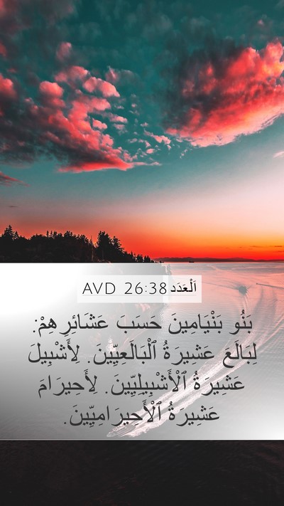 اَلْعَدَد 26:38 AVD Mobile Phone Wallpaper - بَنُو بَنْيَامِينَ حَسَبَ - Mobile Bible Verse Wallpaper