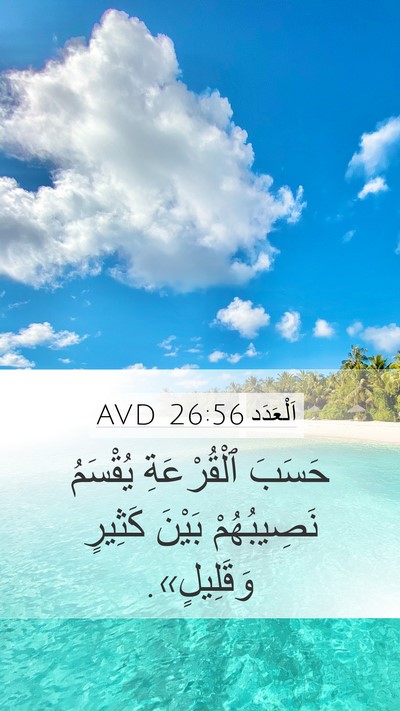 اَلْعَدَد 26:56 AVD Mobile Phone Wallpaper - حَسَبَ ٱلْقُرْعَةِ - Mobile Bible Verse Wallpaper