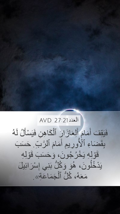 اَلْعَدَد 27:21 AVD Bible Verse Image