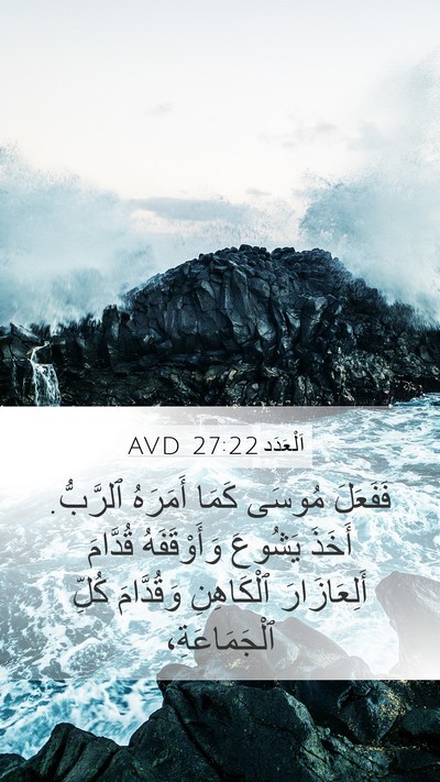 اَلْعَدَد 27:22 AVD Mobile Phone Wallpaper - فَفَعَلَ مُوسَى كَمَا - Mobile Bible Verse Wallpaper