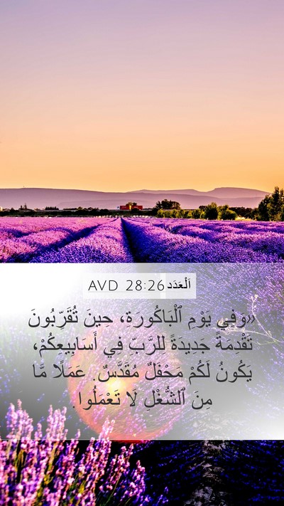 اَلْعَدَد 28:26 AVD Mobile Phone Wallpaper - «وَفِي يَوْمِ - Mobile Bible Verse Wallpaper