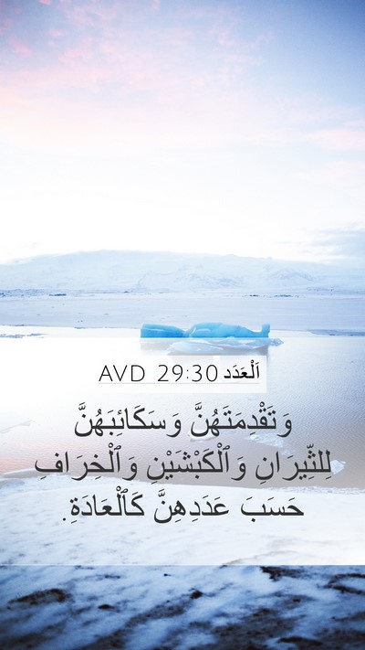 اَلْعَدَد 29:30 AVD Mobile Phone Wallpaper - وَتَقْدِمَتَهُنَّ - Mobile Bible Verse Wallpaper