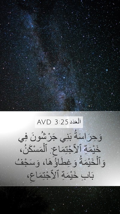 اَلْعَدَد 3:25 AVD Bible Verse Image