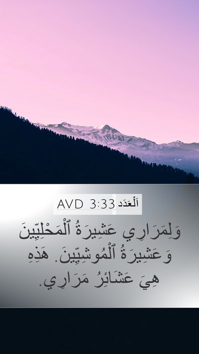 اَلْعَدَد 3:33 AVD Bible Verse Image