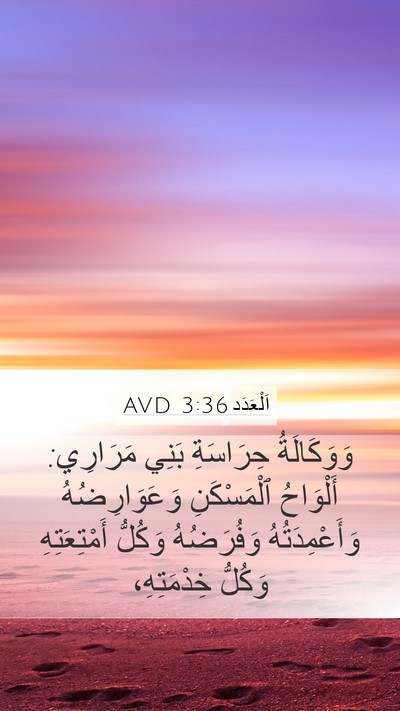 اَلْعَدَد 3:36 AVD Bible Verse Image