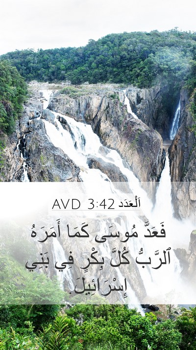 اَلْعَدَد 3:42 AVD Mobile Phone Wallpaper - فَعَدَّ مُوسَى كَمَا - Mobile Bible Verse Wallpaper