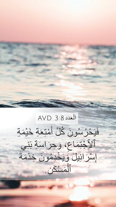 اَلْعَدَد 3:8 AVD Mobile Phone Wallpaper - فَيَحْرُسُونَ كُلَّ - Mobile Bible Verse Wallpaper