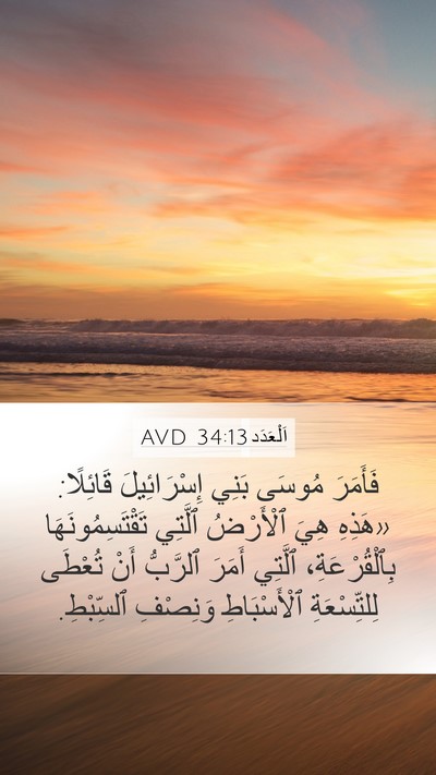 اَلْعَدَد 34:13 AVD Bible Verse Image