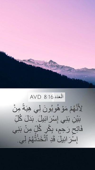 اَلْعَدَد 8:16 AVD Bible Verse Image