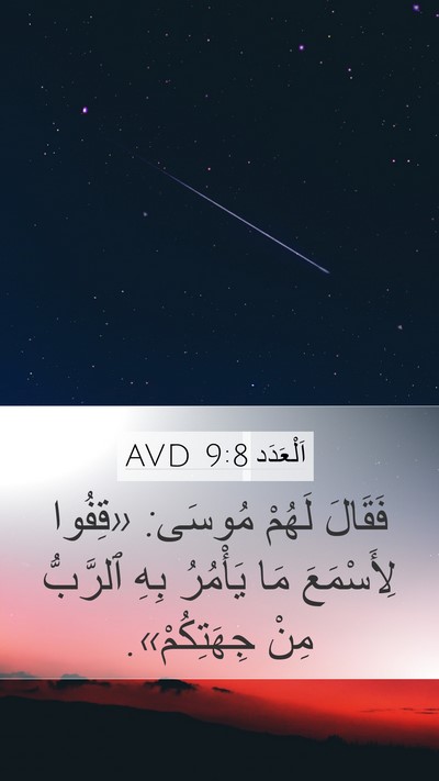 اَلْعَدَد 9:8 AVD Bible Verse Image