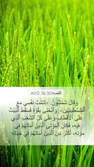 اَلْقُضَاة 16:30 AVD Bible Verse Image