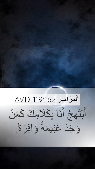 اَلْمَزَامِيرُ 119:162 AVD Bible Verse Image