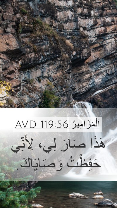 اَلْمَزَامِيرُ 119:56 AVD Mobile Phone Wallpaper - هَذَا صَارَ لِي، لِأَنِّي - Mobile Bible Verse Wallpaper