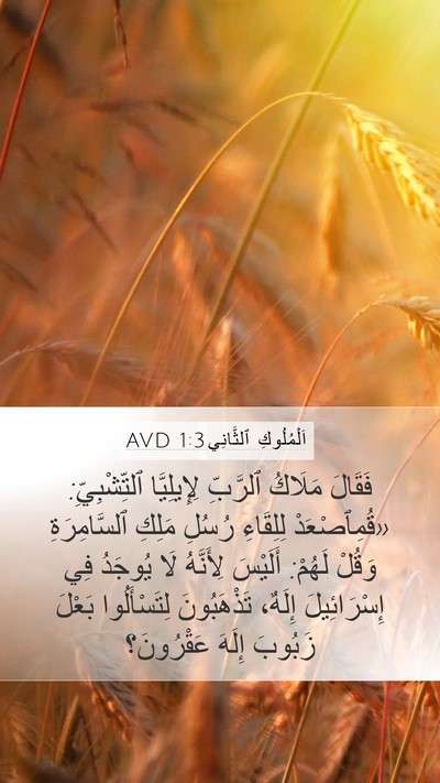 اَلْمُلُوكِ ٱلثَّانِي 1:3 AVD Bible Verse Image