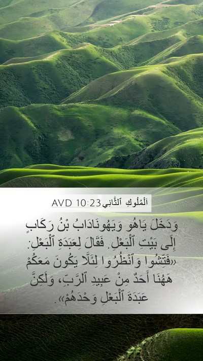 اَلْمُلُوكِ ٱلثَّانِي 10:23 AVD Bible Verse Image