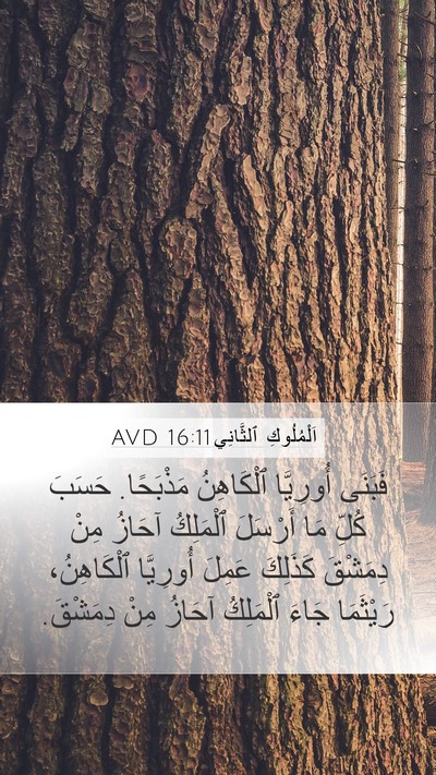 اَلْمُلُوكِ ٱلثَّانِي 16:11 AVD Bible Verse Image