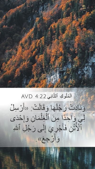 اَلْمُلُوكِ ٱلثَّانِي 4:22 AVD Bible Verse Image