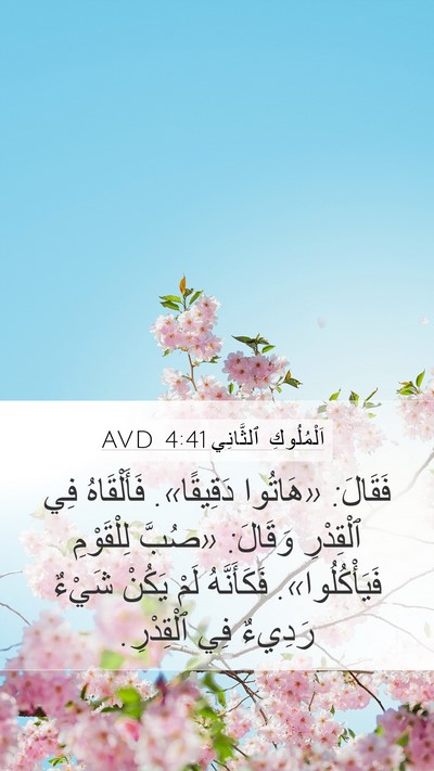 اَلْمُلُوكِ ٱلثَّانِي 4:41 AVD Bible Verse Image