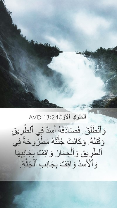 اَلْمُلُوكِ ٱلْأَوَّلُ 13:24 AVD Bible Verse Image