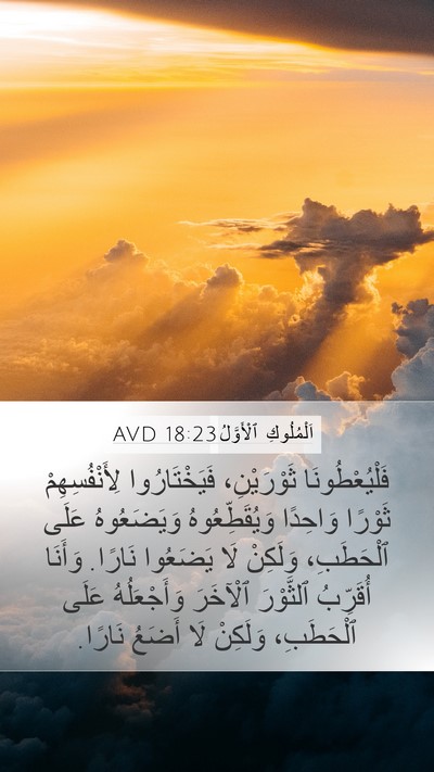 اَلْمُلُوكِ ٱلْأَوَّلُ 18:23 AVD Mobile Phone Wallpaper - فَلْيُعْطُونَا - Mobile Bible Verse Wallpaper