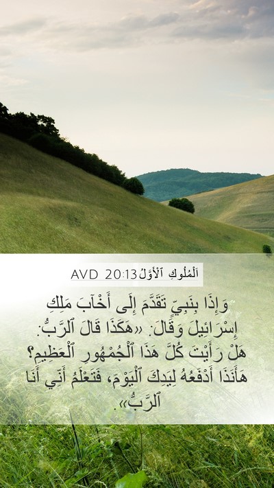 اَلْمُلُوكِ ٱلْأَوَّلُ 20:13 AVD Bible Verse Image