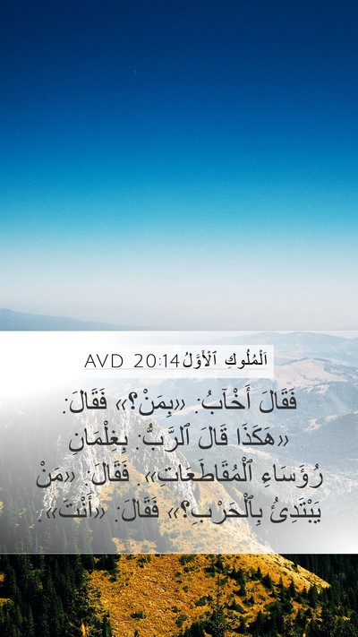 اَلْمُلُوكِ ٱلْأَوَّلُ 20:14 AVD Bible Verse Image