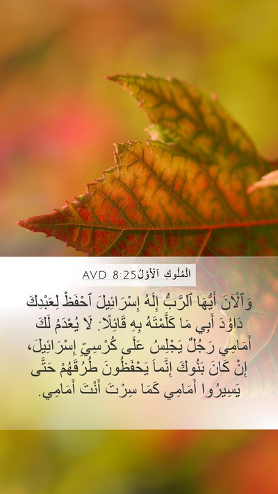 اَلْمُلُوكِ ٱلْأَوَّلُ 8:25 AVD Bible Verse Image