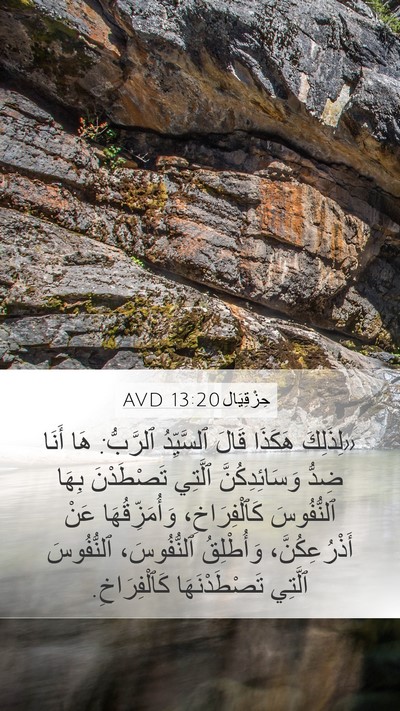 حِزْقِيَال 13:20 AVD Mobile Phone Wallpaper - «لِذَلِكَ هَكَذَا قَالَ - Mobile Bible Verse Wallpaper