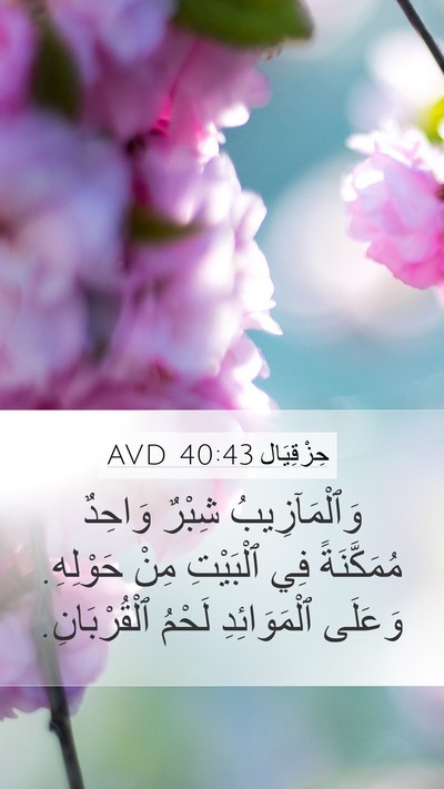 حِزْقِيَال 40:43 AVD Mobile Phone Wallpaper - وَٱلْمَآزِيبُ شِبْرٌ - Mobile Bible Verse Wallpaper