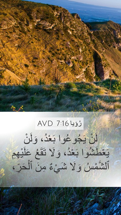 رُؤيا 7:16 AVD Bible Verse Image