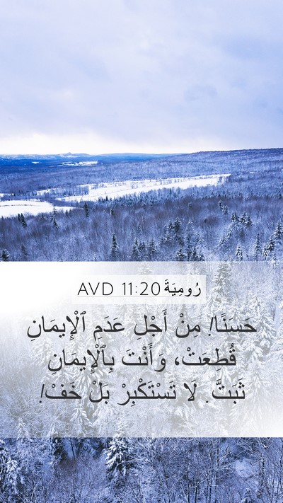 رُومِيَةَ 11:20 AVD Bible Verse Image