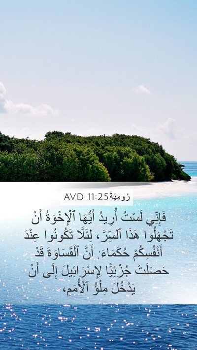 رُومِيَةَ 11:25 AVD Bible Verse Image