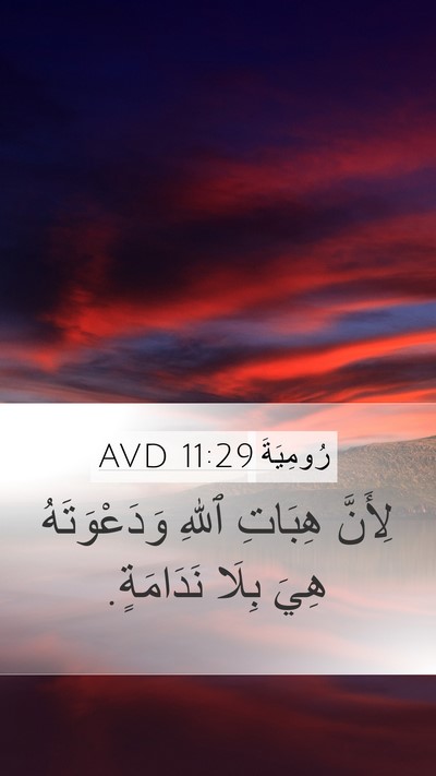 رُومِيَةَ 11:29 AVD Bible Verse Image