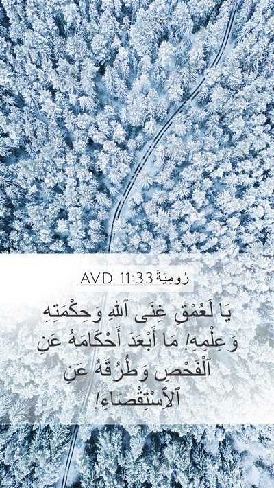 رُومِيَةَ 11:33 AVD Bible Verse Image