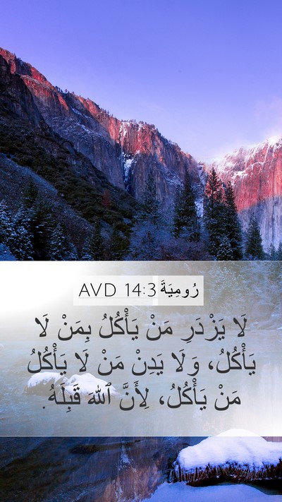 رُومِيَةَ 14:3 AVD Bible Verse Image