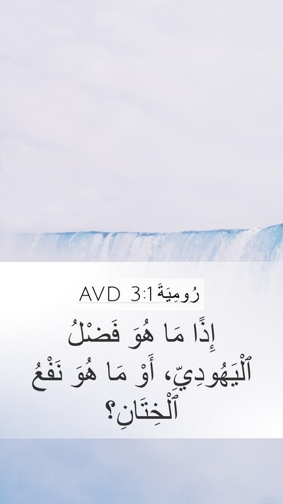 رُومِيَةَ 3:1 AVD Bible Verse Image