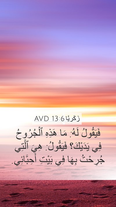 زَكَريَّا 13:6 AVD Mobile Phone Wallpaper - فَيَقُولُ لَهُ: مَا هَذِهِ - Mobile Bible Verse Wallpaper