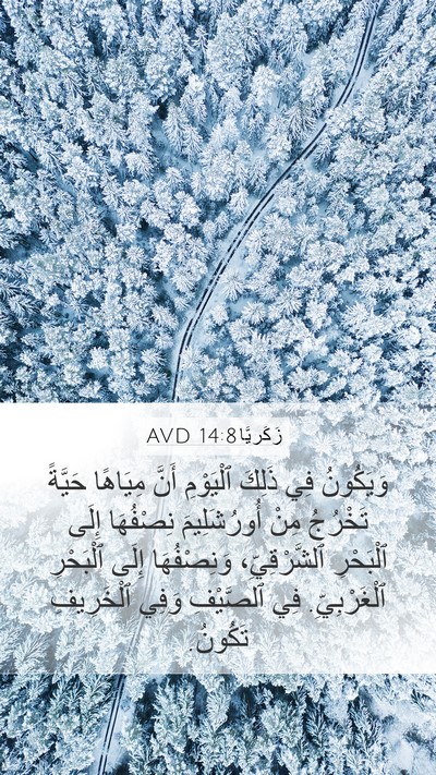 زَكَريَّا 14:8 AVD Bible Verse Image