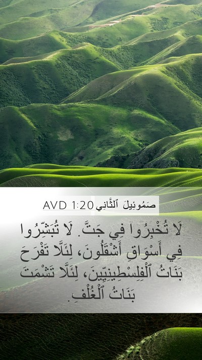 صَمُوئِيلَ ٱلثَّانِي 1:20 AVD Bible Verse Image