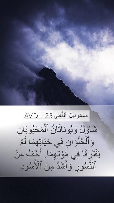 صَمُوئِيلَ ٱلثَّانِي 1:23 AVD Bible Verse Image